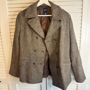 GAP WOOD BLEND BLAZER ACADEMIA PREPPY  SZ L